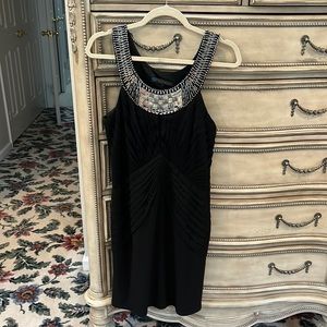 Sue Wong Size 12 Cocktail Dress. Worn once. Black with beautiful collar detail